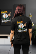 Beauty in Simplicity New Beginnings Regular T-Shirt — All Black | Eclipse Theory