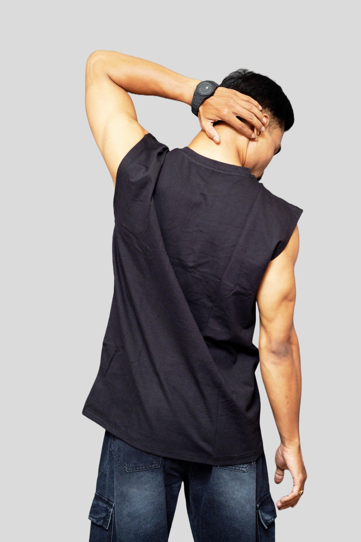 Boxy Cotton Sleeveless front view