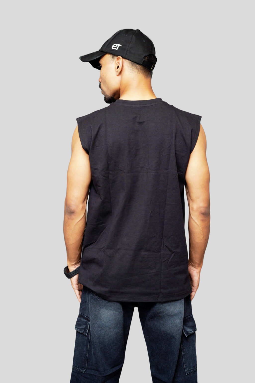 Boxy Cotton Sleeveless side view