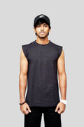 Boxy Cotton Sleeveless back view