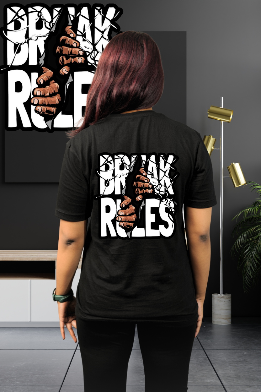 Break Rules Regular T-Shirt — All Black | Eclipse Theory