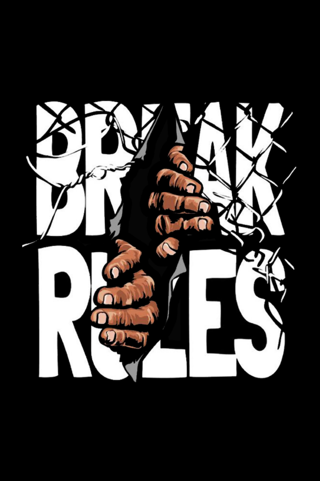 Break Rules - Regular Print T-Shirt