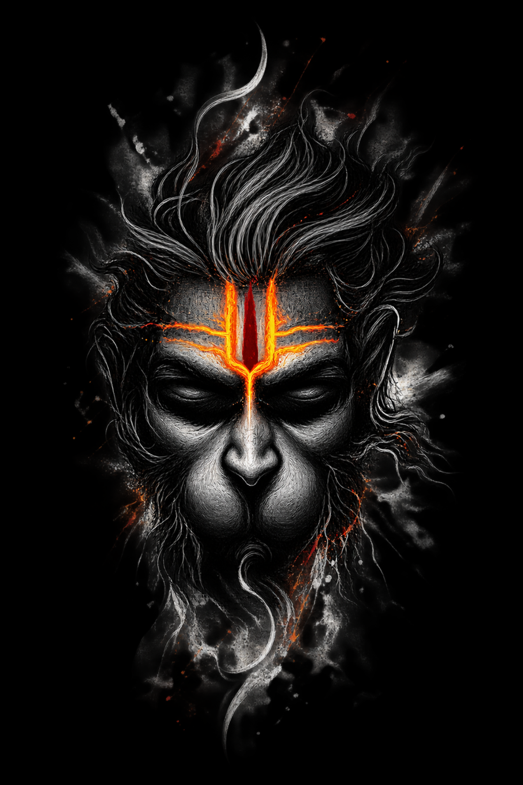 Hanuman Tilak - Regular Print T-Shirt
