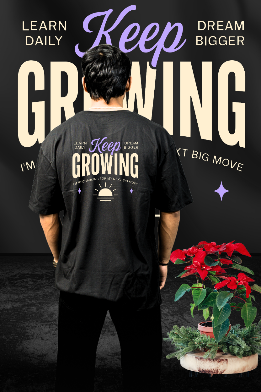 Keep Growing - Oversize Print T-Shirt