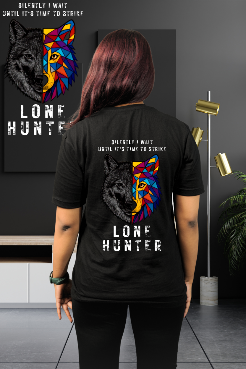 Lone Hunter Regular T-Shirt — All Black | Eclipse Theory
