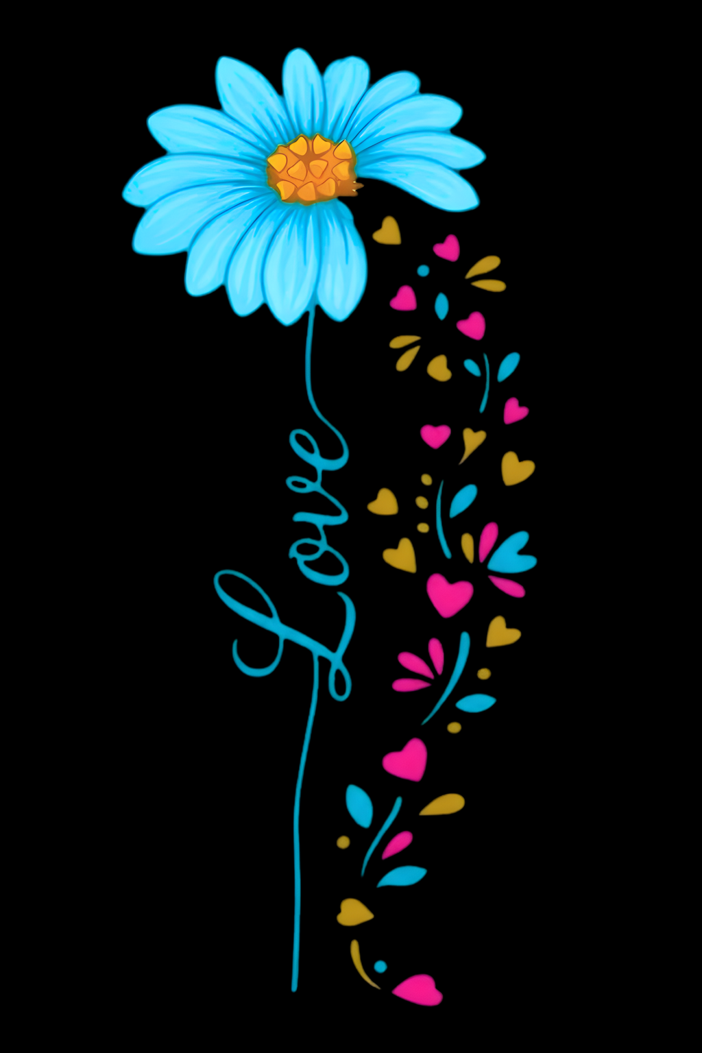 Love Flowers - Regular Print T-Shirt