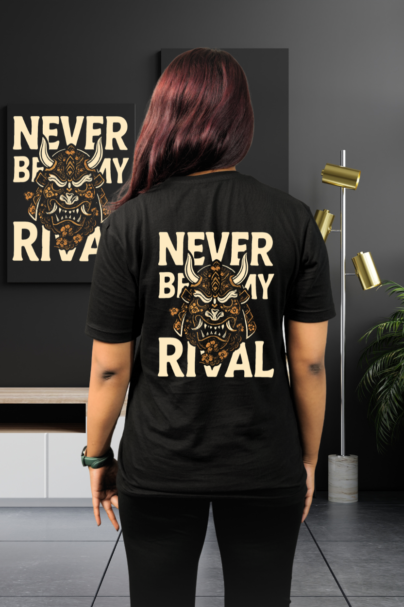 Never Be My Rival Regular T-Shirt — All Black | Eclipse Theory