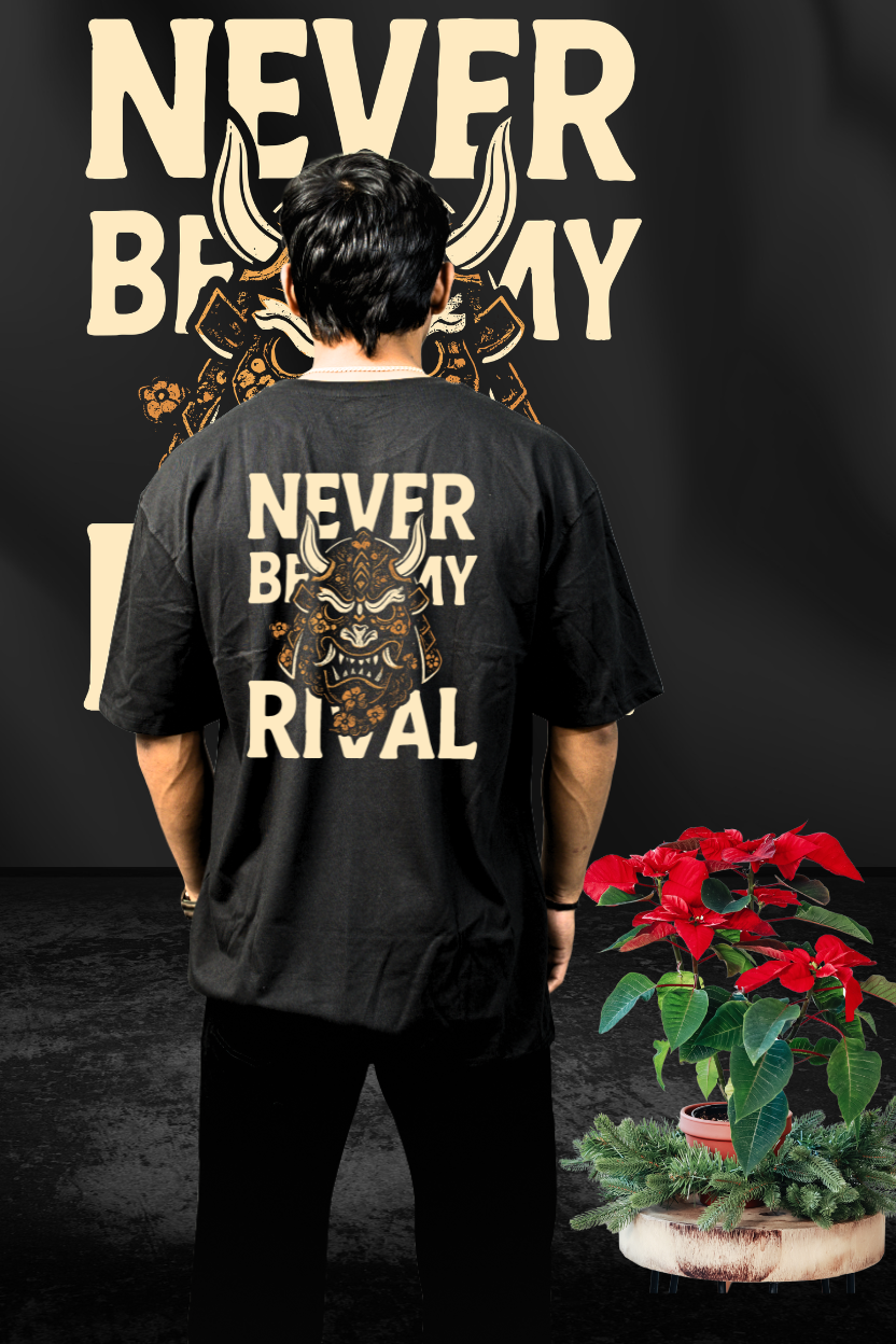 Never Be My Rival - Oversize Print T-Shirt