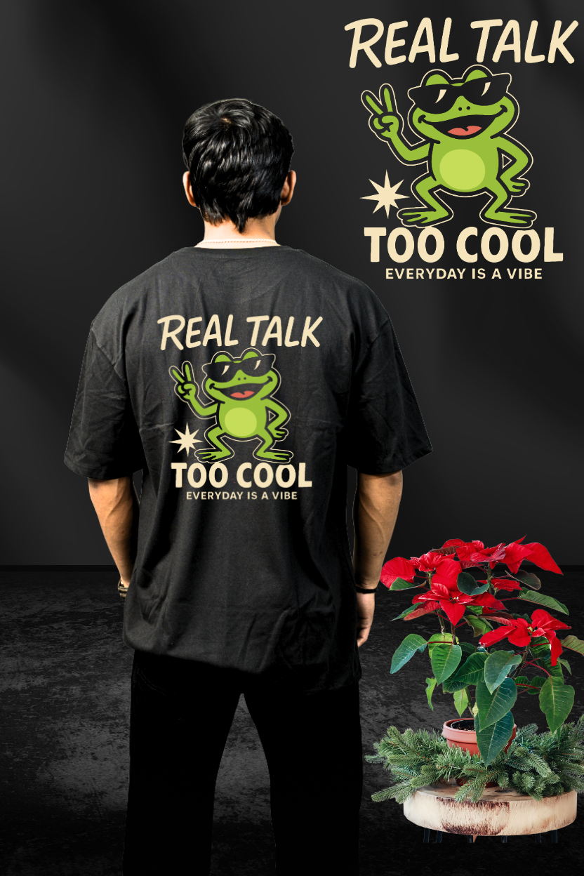 Real Talk - Oversize Print T-Shirt