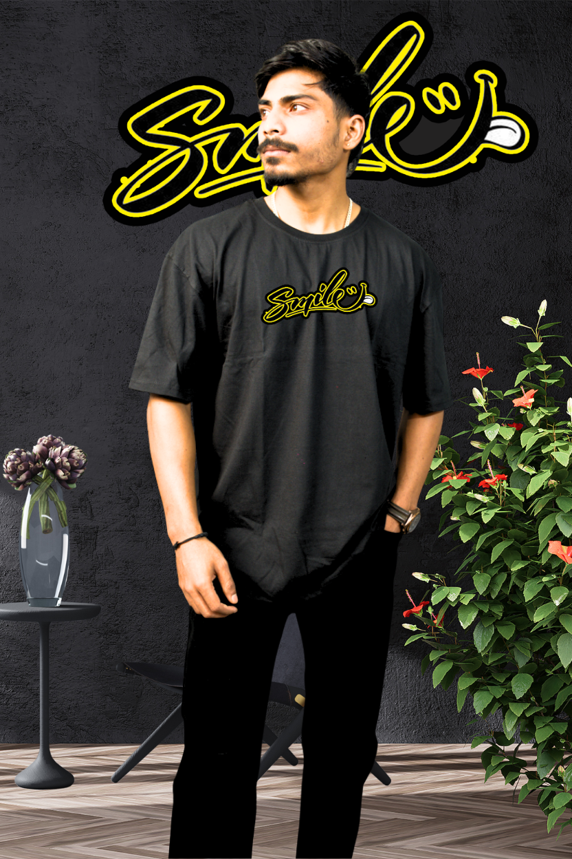 Smile - Oversize Print T-Shirt