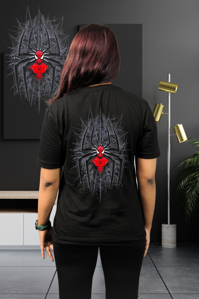 Spider-Man Regular T-Shirt Back — All Black | Eclipse Theory