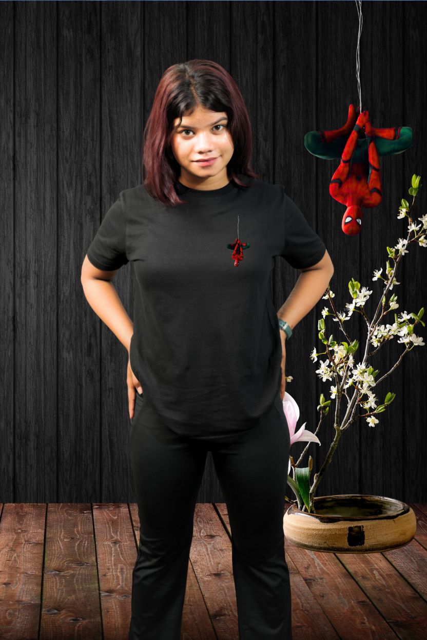 Spider-Man Regular T-Shirt Front — All Black | Eclipse Theory