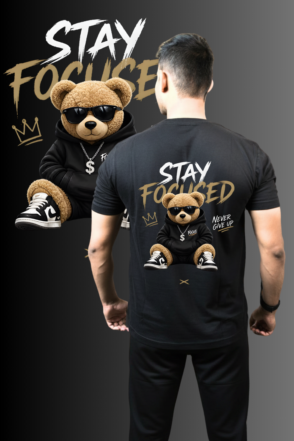 Stay Focused - Regular Print T-Shirt