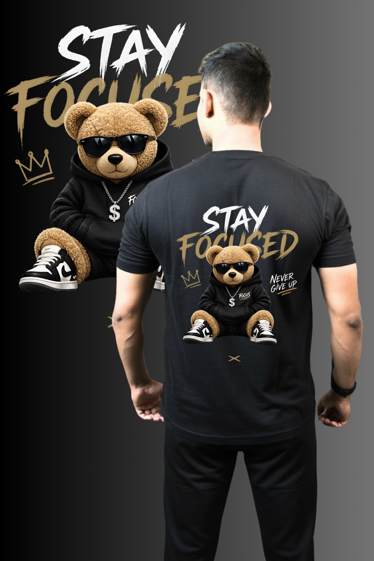 Stay Focused - Regular Print T-Shirt