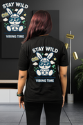 Stay Wild Regular T-Shirt — All Black | Eclipse Theory