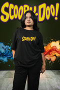 Scooby-Doo Oversized Print T-Shirt All Black Front - Eclipse Theory