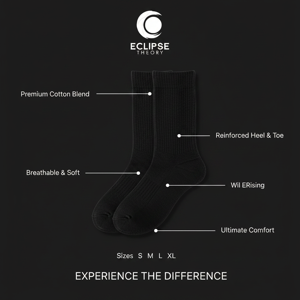 Eclipse Theory Socks Detail with Logo