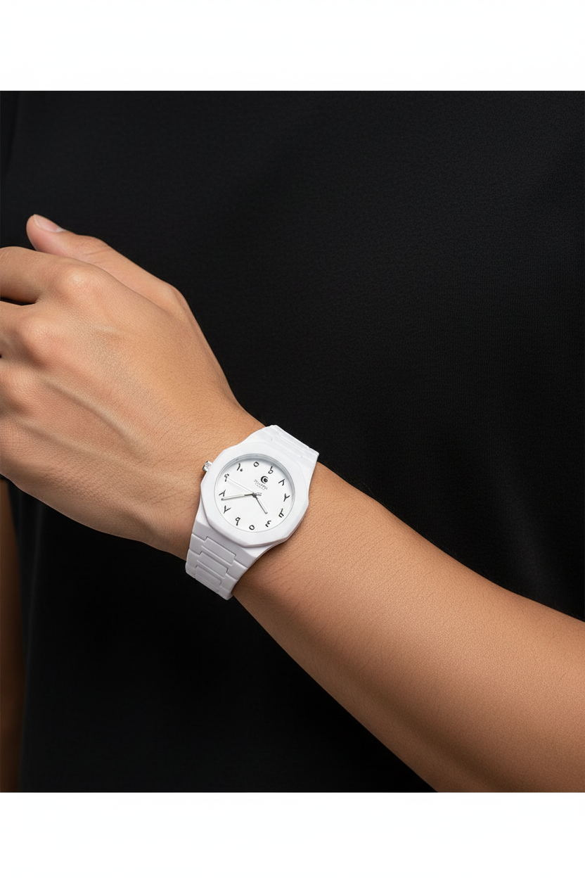 Watch on Model - Black T-Shirt